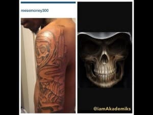 Lil Reese Tattoos The Grim Reaper on his Arm and will Feature it on his Cover for “Supa Savage 2”