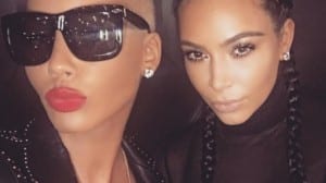 Amber Rose & Kim Kardashian Post Selfie Together