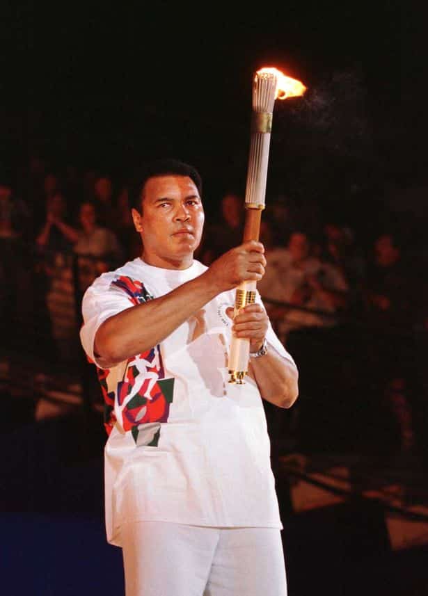 Muhammad Ali was seen trembling when lighting the Olympic flame in Atlanta in 1996
