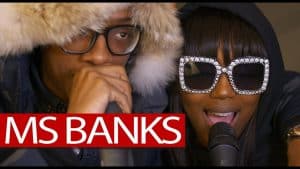 Ms Banks backstage catching a vibe with MoStack & Westwood