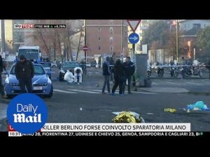 Forensics officers scour the scene after Milan shooting – Daily Mail