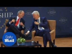 George Bush and Bill Clinton swap grand parenting stories – Daily Mail