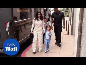 Kourtney Kardashian takes her kids to class wearing all white – Daily Mail