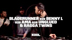 Bladerunner B2B Benny L B2B AMA B2B Unglued with Ragga Twins on Super Sunday | April 23 | KOOL FM
