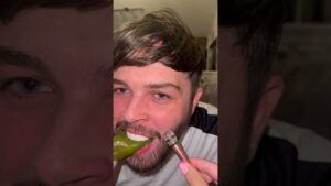 ASMR pickle eating 😂😂 #asmr #asmrsounds